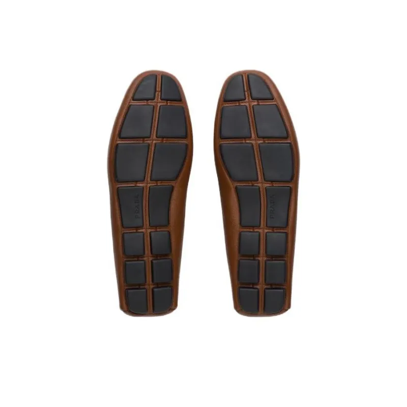 PRADA Slip-on Leather Loafers-4