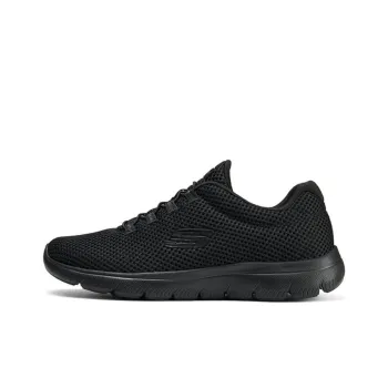 Skechers Cushioning Low Top Casual Running Shoes Women's All Black