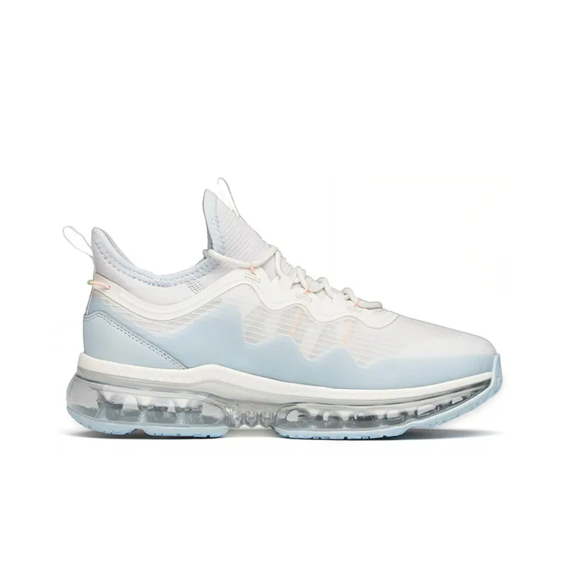 Anta Running Collection Cushioned Wear Resistant Breathable Low Top Casual Running Shoes Women's White Blue-1