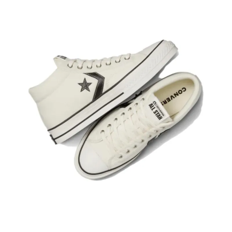 Converse Star Player 76 Warm Slip Resistant Mid Top Skateboard Shoes Unisex White-4
