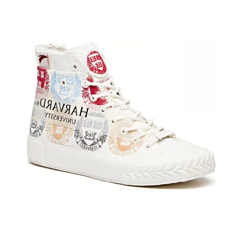 ANTA X Harvard Life Series Sneakers Canvas High 'White Multi Color' Women's-2