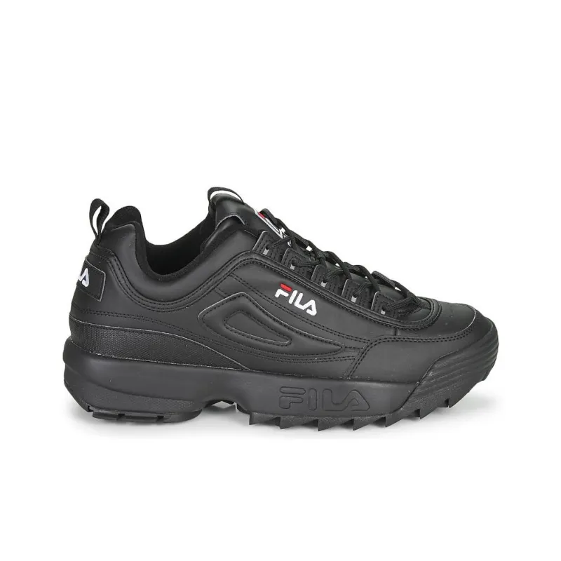 FILA Disruptor Anti Slip Wear Resistant Low Top Casual Shoes Men's Black-8