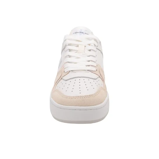 CKJ CALVIN KLEIN JEANS Low Top Skateboard Shoes Women's White Pink-1