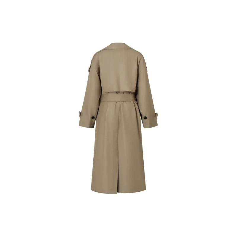 DIALOGUE Trench Coats Women's Light Mocha-1