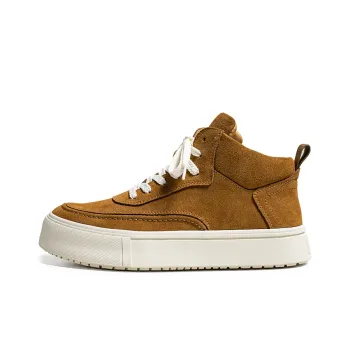 Bellum Han Men's Casual Shoes Men High Top Yellow Brown/Black