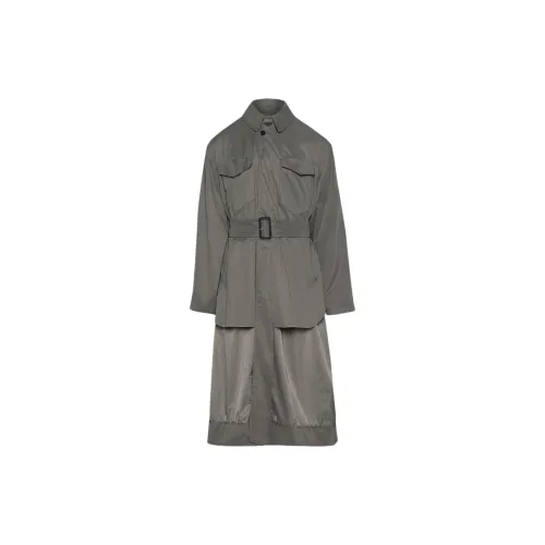 Maison Margiela Trench Coats Women's Dark Gray