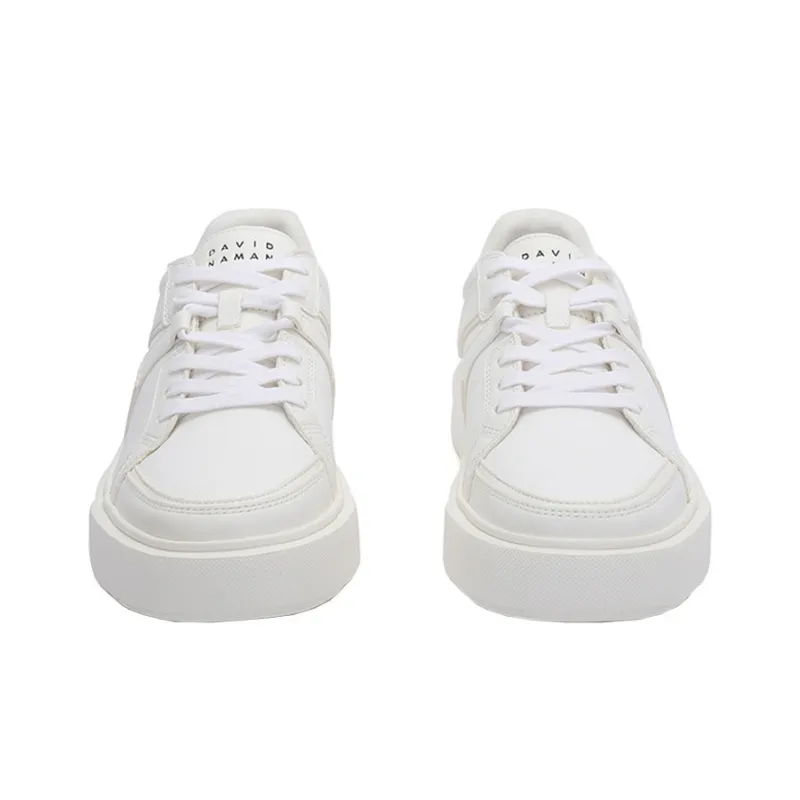 DAVID NAMAN Low Top Skateboard Shoes Men's White-5