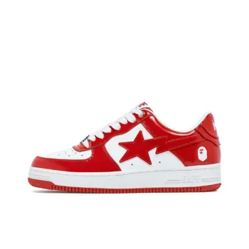 BAPE A BATHING APE Bape Sta Patent Leather White Red 2023