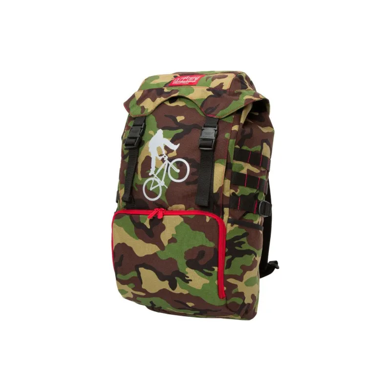 Manhattan Portage Nylon Backpack Unisex Camouflage Red-1