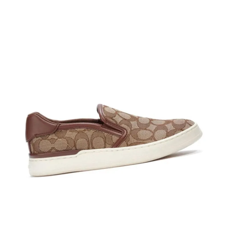 COACH Low-Top Stylish Skateboarding Shoes Women's Khaki-2