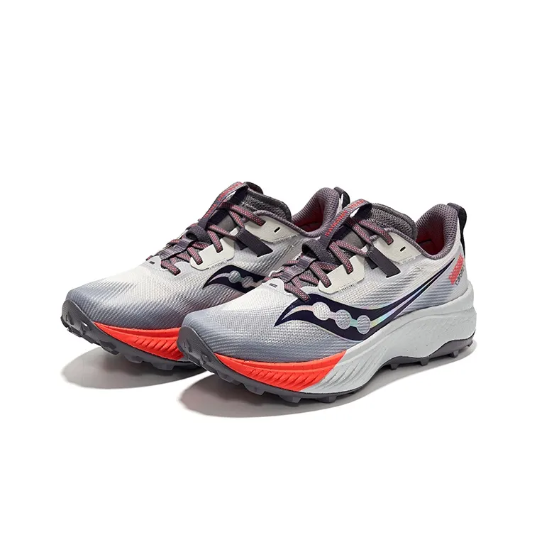 Saucony ENDORPHIN EDGE Coffee Ride Low Top Running Shoes Women's Gray Red-2