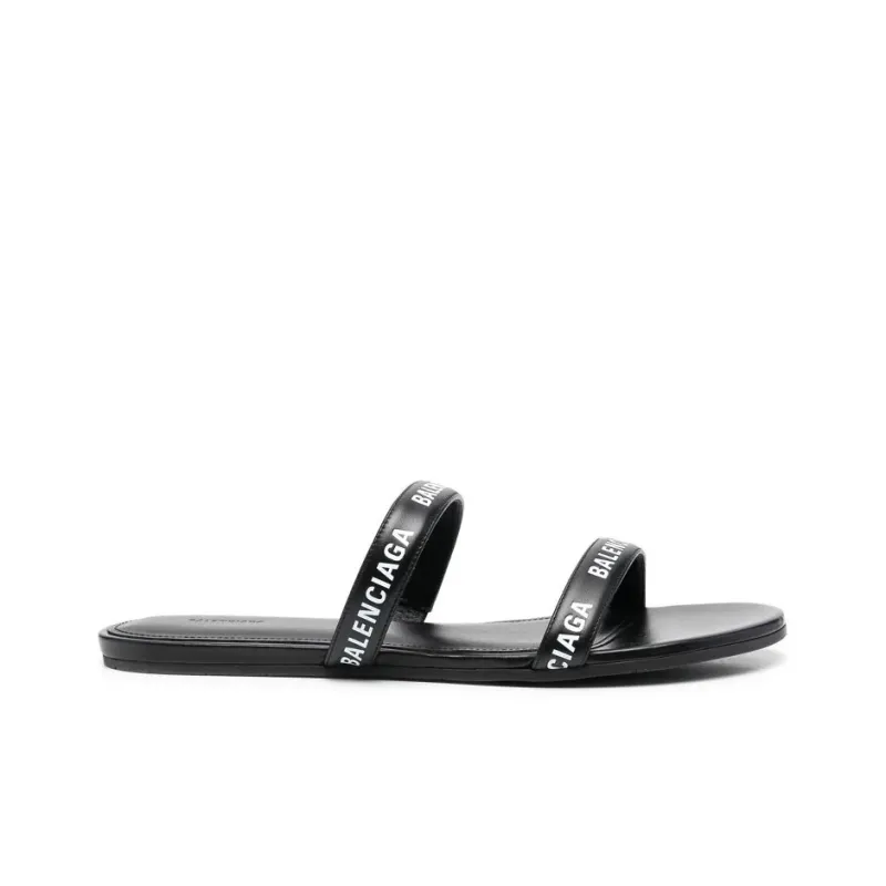 Balenciaga Logo Sandals 'Calf Black' Women's-1