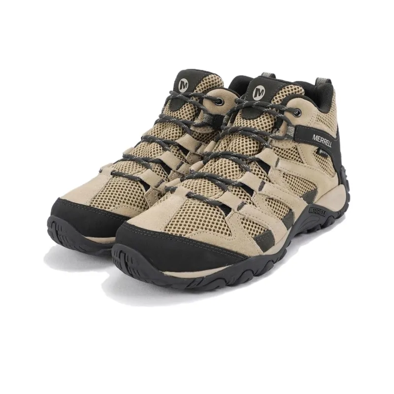 MERRELL Alverstone Anti-Slip Wear-Resistant High-Top Hiking Shoes Women's Milk Tea Brown-2