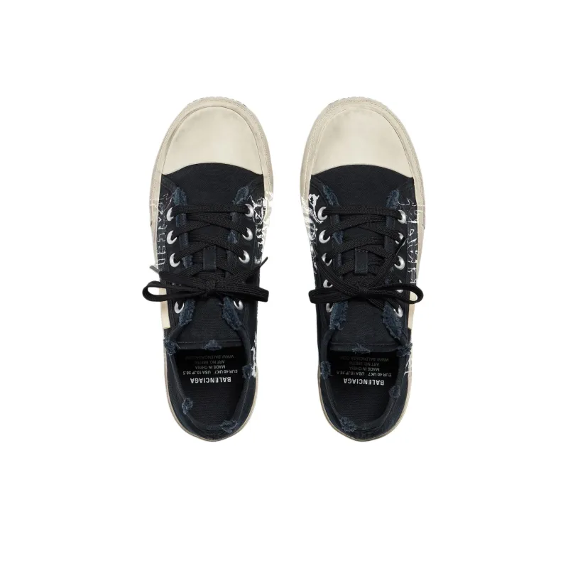 Balenciaga Paris Low Top Skateboard Shoes Men's Black-3