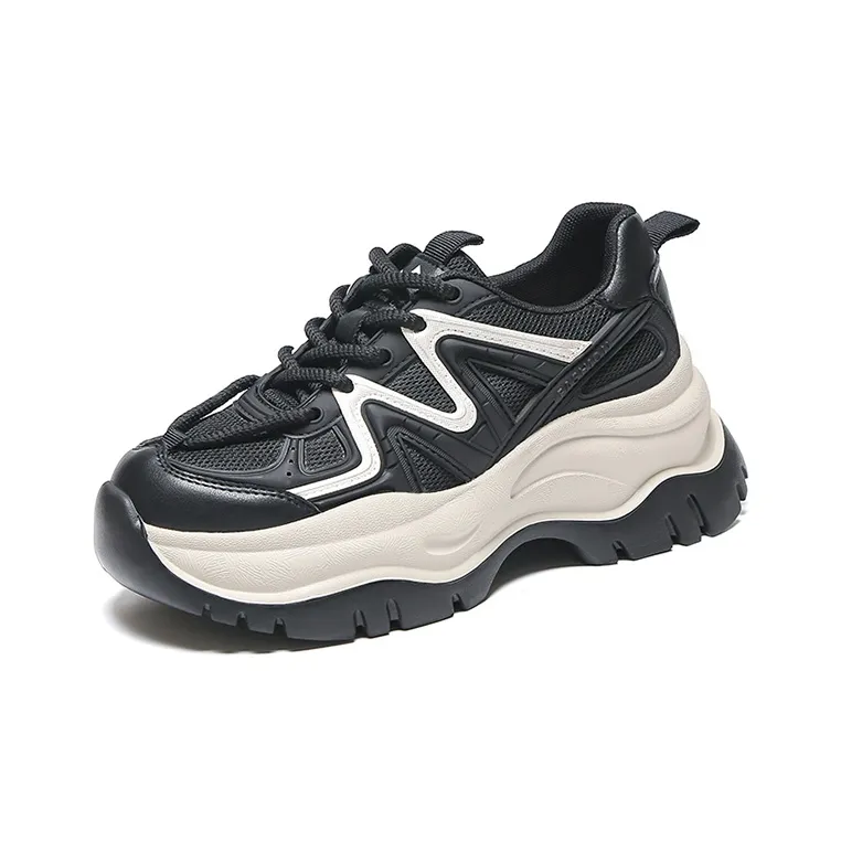WOOS BOBO Cushioning, Breathable, Supportive, Lightweight, Height Increasing Low Top Chunky Sneakers Women's-5