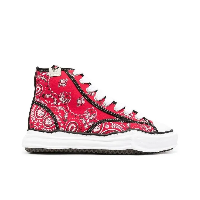 MIHARA YASUHIRO Paisley Stylish Skateboarding Shoes Men's Red-1