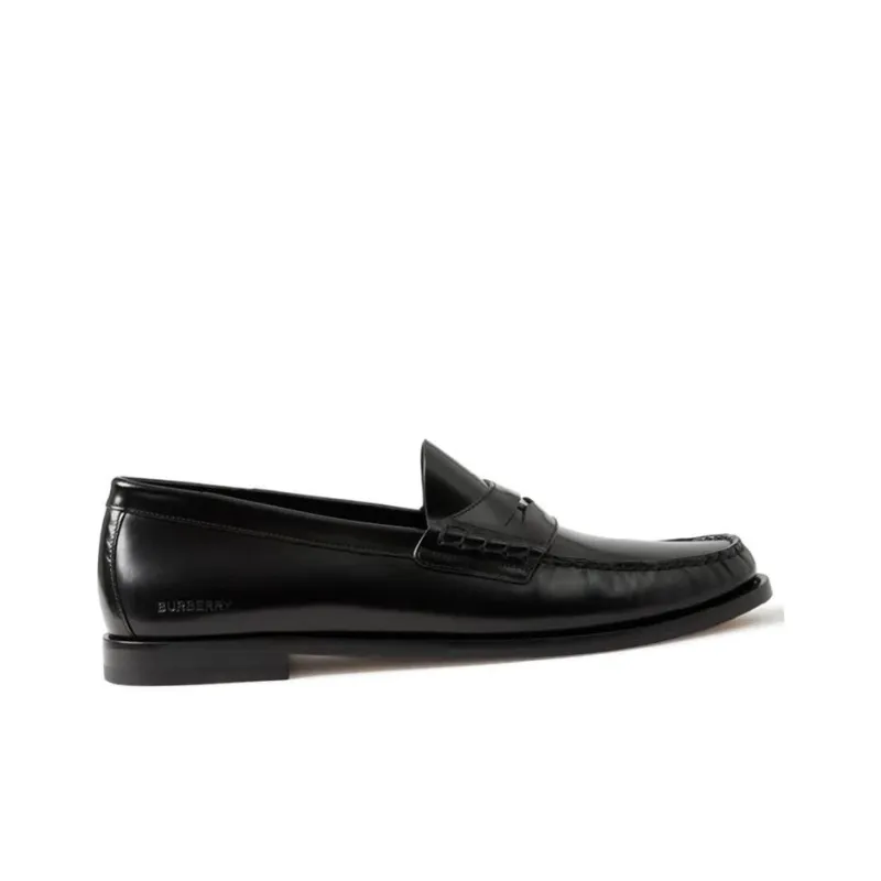 Burberry Coin-detailing Logo-debossed Leather Penny Loafers-2
