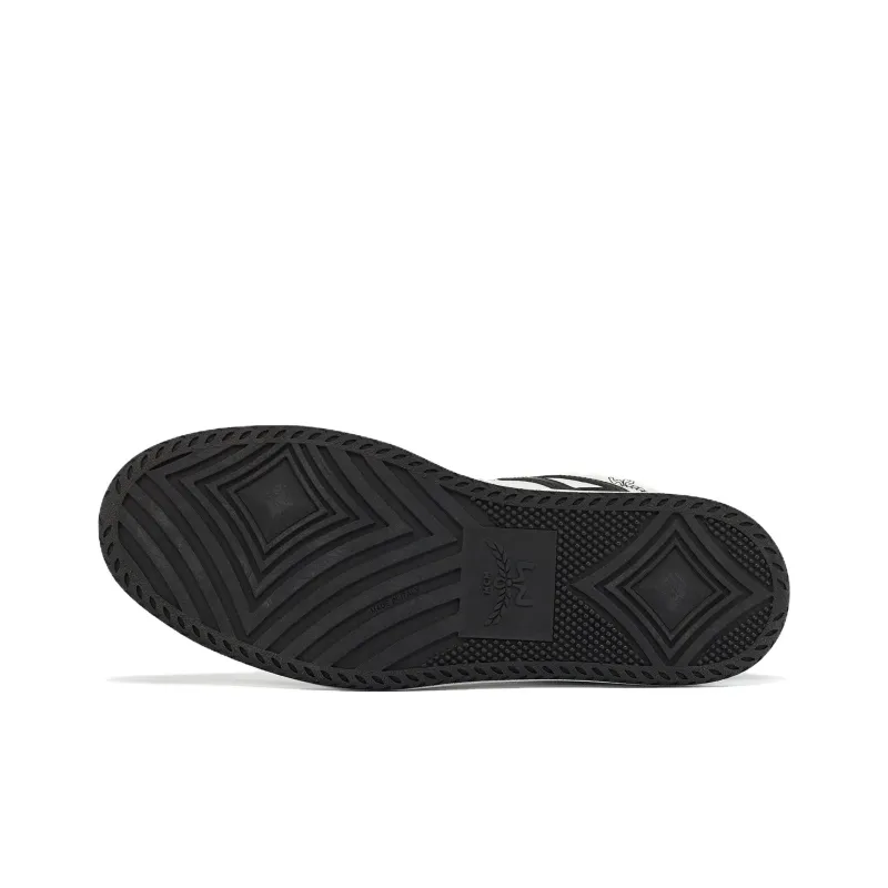 MCM Visetos Low Top Skateboard Shoes Men's Black White-4