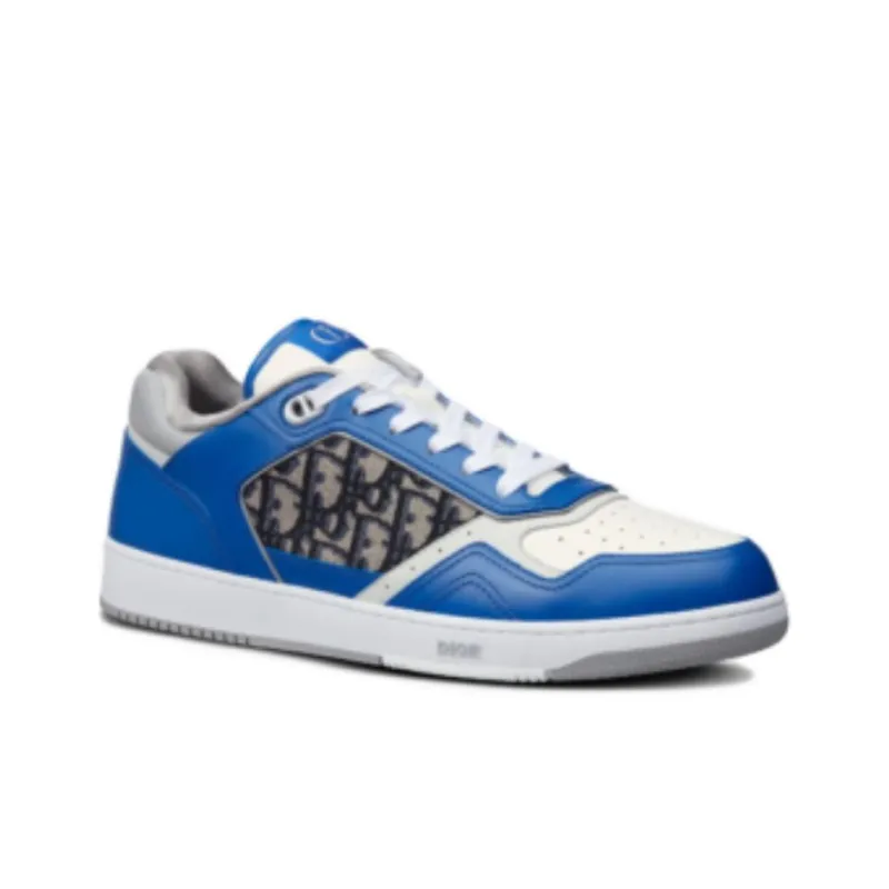DIOR B27 Low Blue Grey White Beige DIOR Oblique Jacquard-3