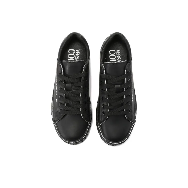 VERSACE JEANS Couture Logo-print Leather Sneakers-3