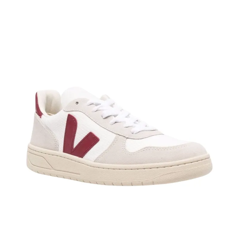 VEJA V 10 B Mesh 'White Natural Marsala'-2