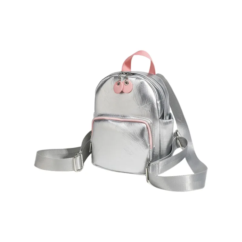 Worm's Home PU Backpack Regular Women's Silver-1