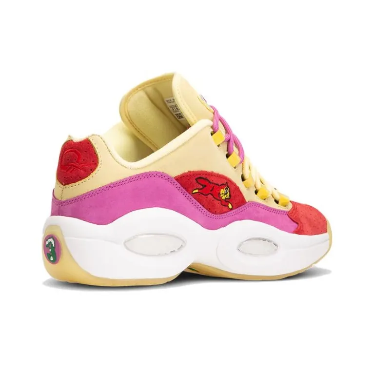 Reebok Question Low Bbc Ice Cream Running Dog Yellow Red-1