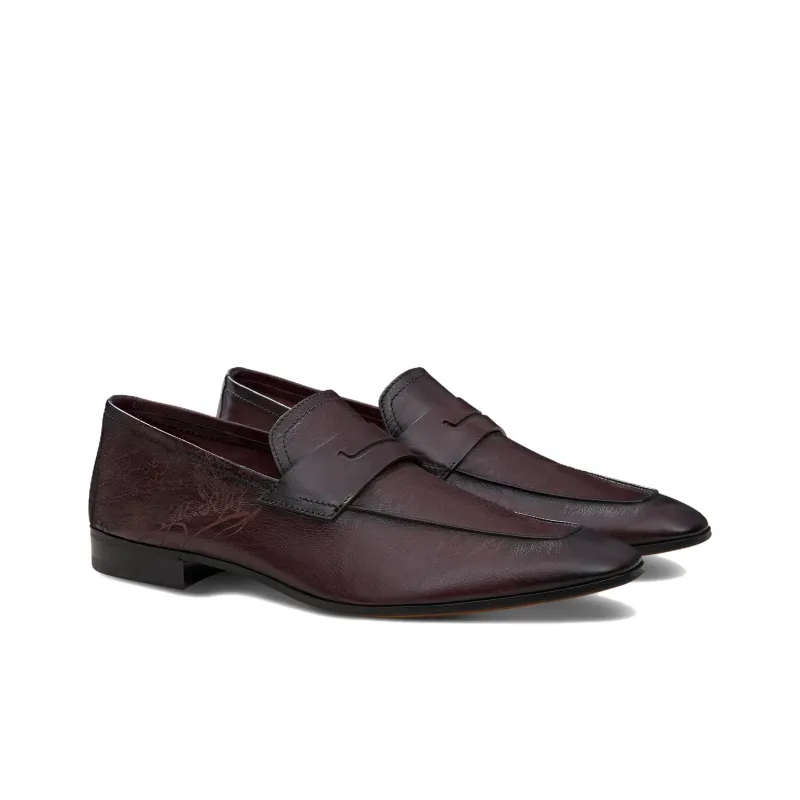 BERLUTI Lorenzo Scritto Loafers Men's Fuchsia-2