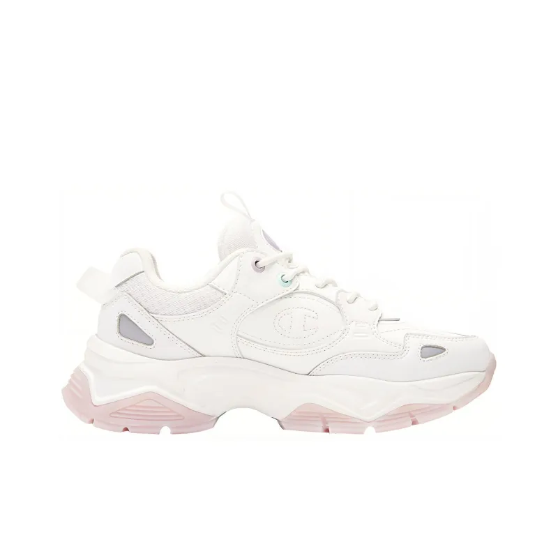 Champion Low Top Chunky Sneakers Women's White Light Purple-1