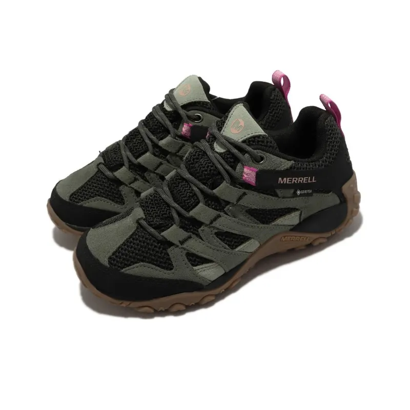 MERRELL Alverstone GTX Durable Breathable Low-Top Outdoor Shoes Women's Black Green-2