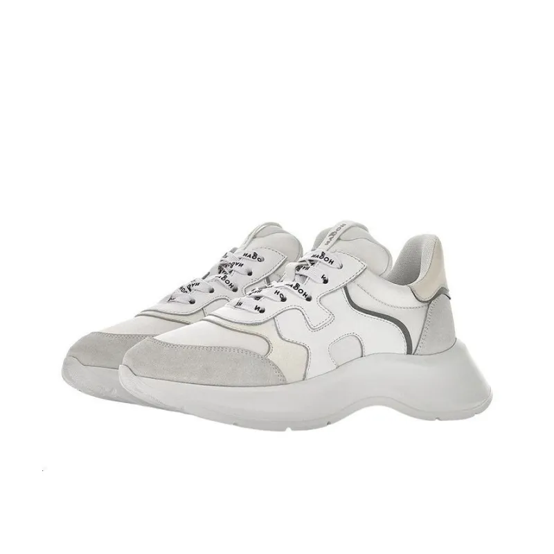 HOGAN H585 Low Top Casual Shoes Women's White Gray-1