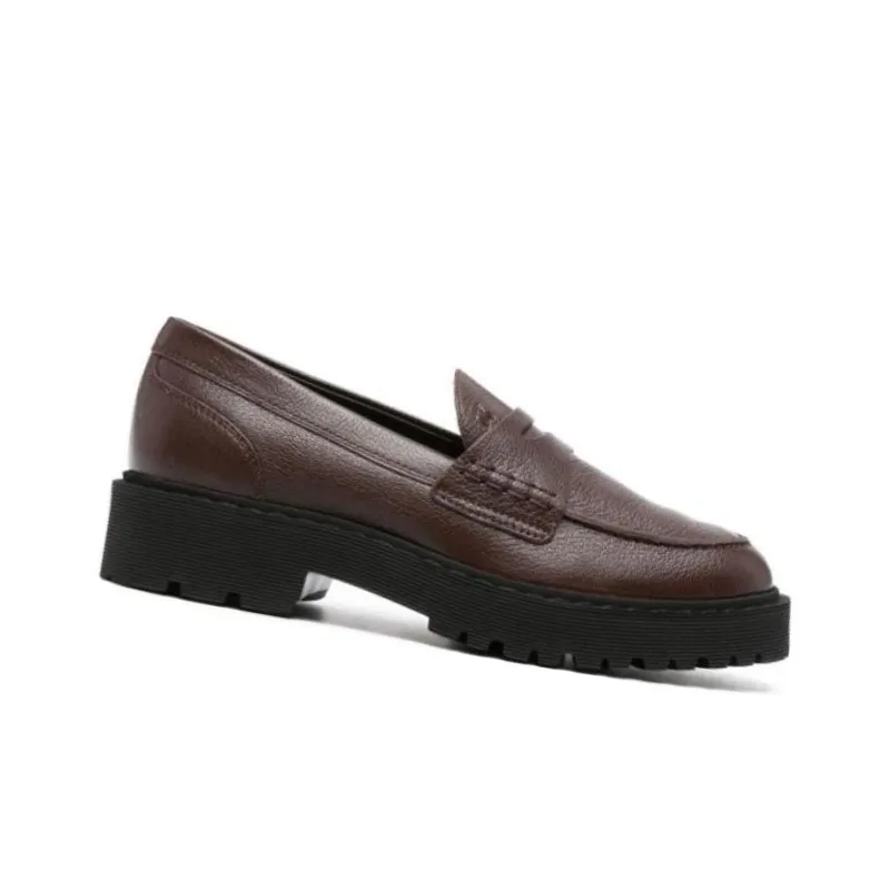 HOGAN Round-Toe Slip-On Loafers Women's-1