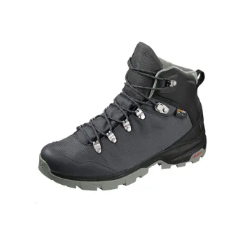 SALOMON Cushioning Wear-Resistant Mid-Top Outdoor Shoes Men's Gray Black