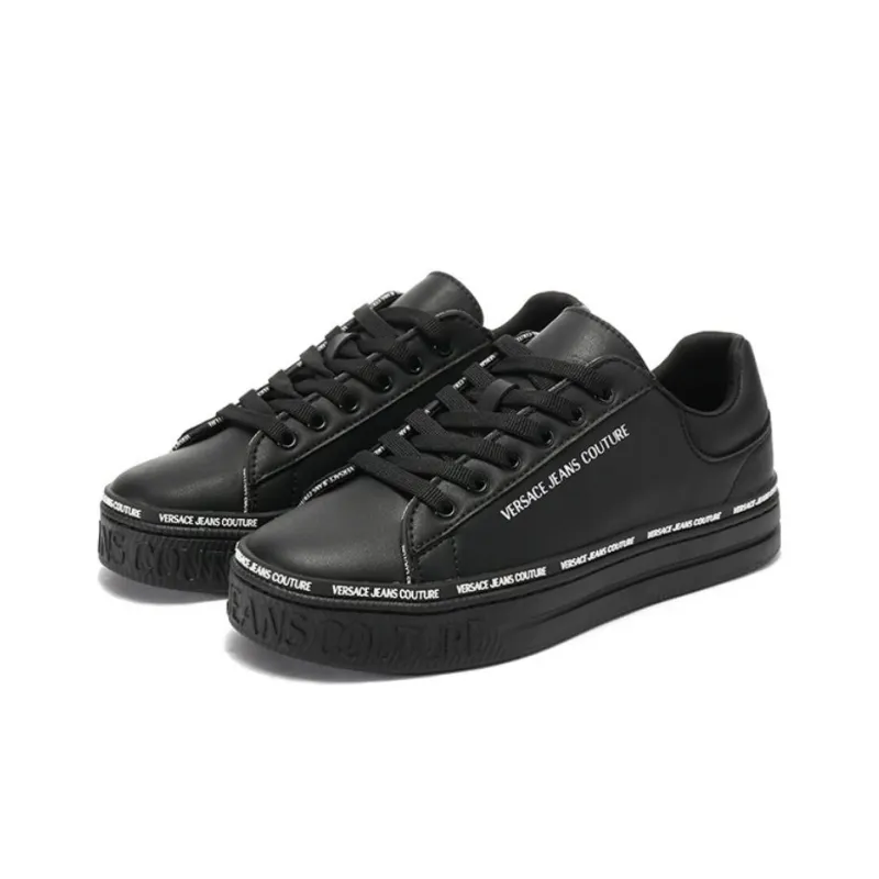 VERSACE JEANS Couture Logo-print Leather Sneakers-2
