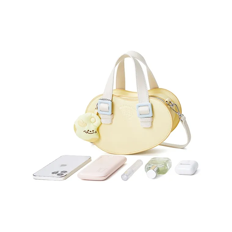 Sound For Life Synthetic Leather Shoulder Bag Crossbody Bag Handbag Small Size Women's Yellow/White-5