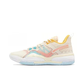 361° AG 2 Pull Up Cushioned Slip Resistant Abrasion Resistant Low Top Performance Basketball Shoes Men's Yellow White