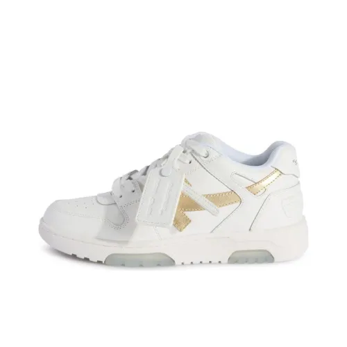 OFF-WHITE Out Of Office Casual Shoes Women's Low-Top White Gold