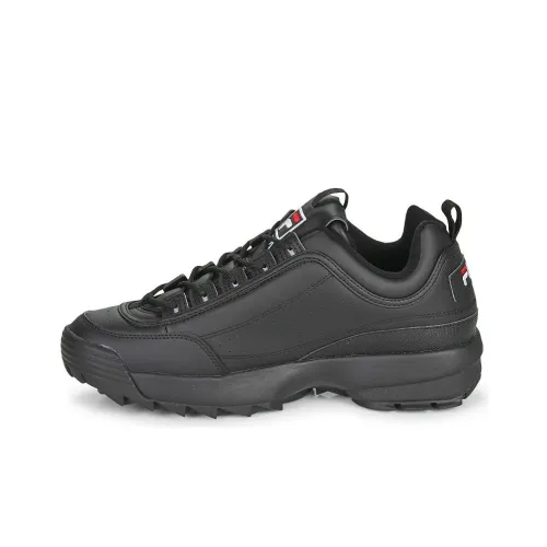 FILA Disruptor Anti Slip Wear Resistant Low Top Casual Shoes Men's Black