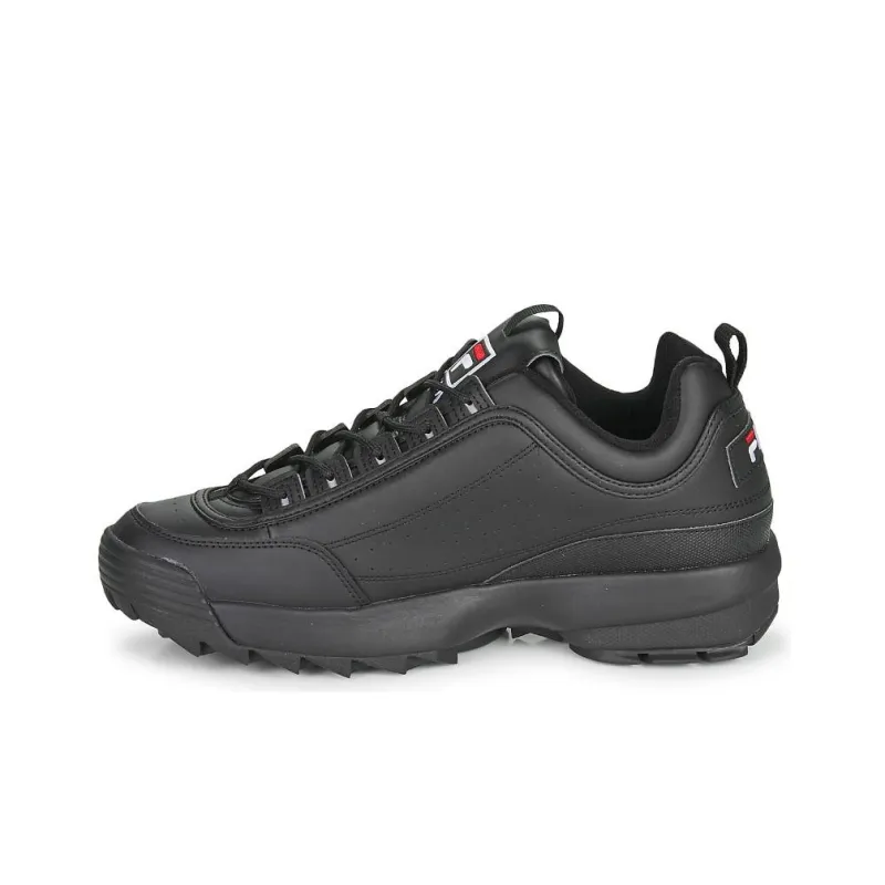 FILA Disruptor Anti Slip Wear Resistant Low Top Casual Shoes Men's Black-5
