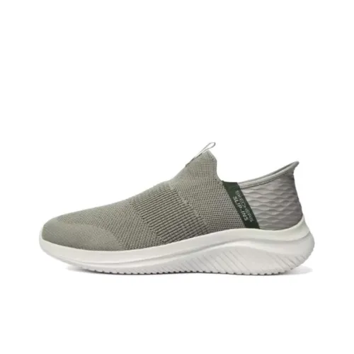 Skechers Hands Free Slip Ins Anti Slip Wear Resistant Breathable Lightweight Rebound Low Top Casual Shoes Men's Taupe
