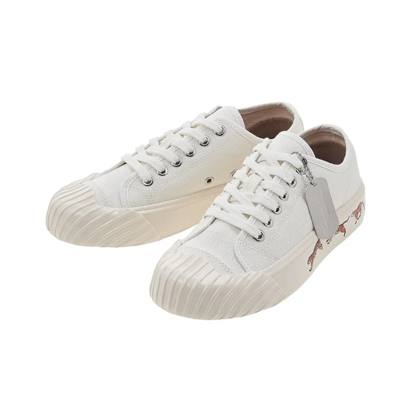 KENZO Low Top Stylish Skateboarding Shoes Women's White-3