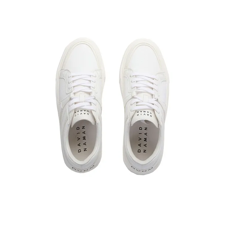 DAVID NAMAN Low Top Skateboard Shoes Men's White-4