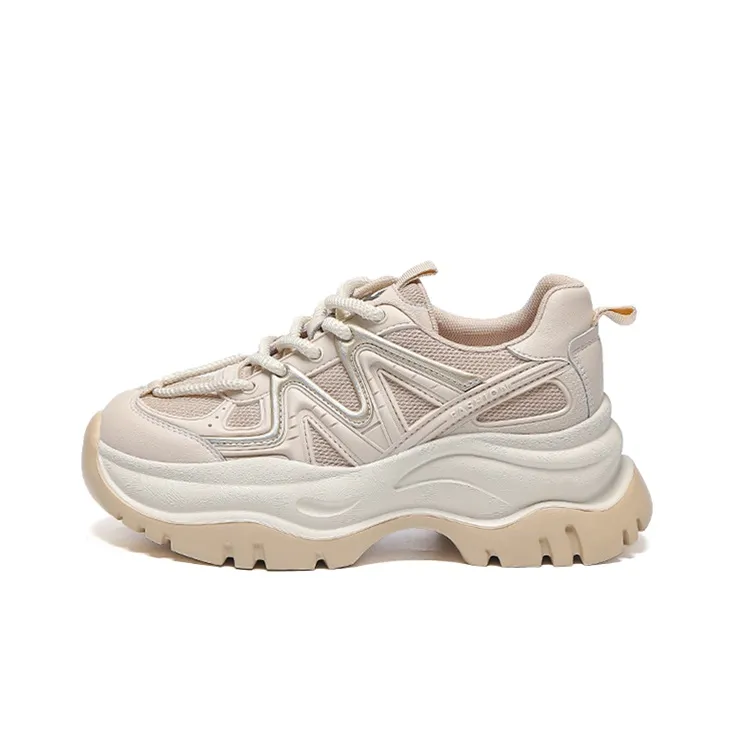 WOOS BOBO Cushioning, Breathable, Supportive, Lightweight, Height Increasing Low Top Chunky Sneakers Women's-0
