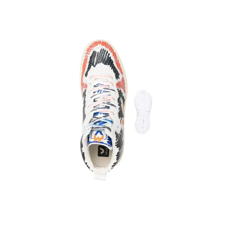 Veja V-15 Leather X MARNI Black Multi Women's-4
