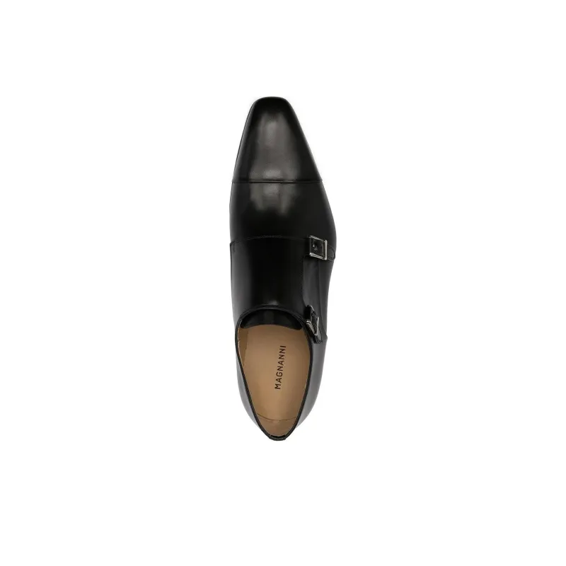 Magnanni Double-buckle Monk Shoes-4
