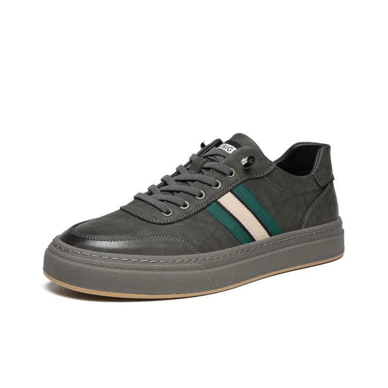 CHINT Abrasion Resistant Low Top Skateboard Shoes Men's Gray-1