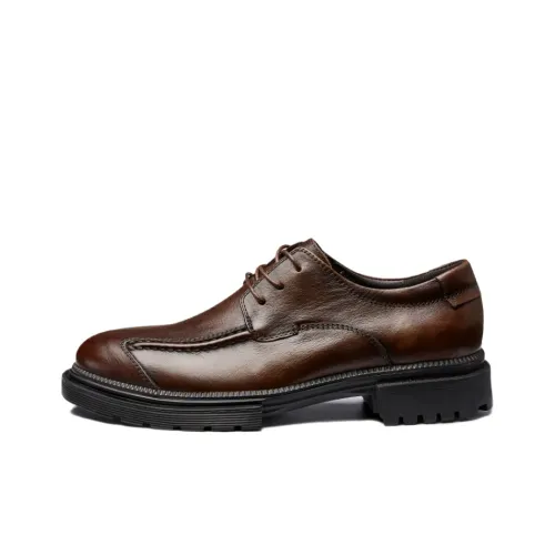 Brounvanm Men's Casual Shoes Men Low Top Brown/Black