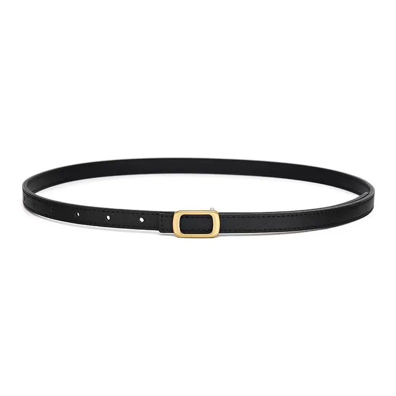 AUGTARLION Trendy Fashion Dress Decoration Smooth Buckle Leather Belts Women's Black/Pink Width  1.5cm-2