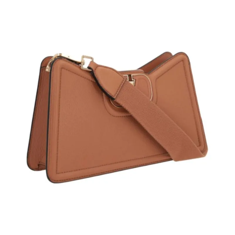Valentino Vlogo Grained Calfskin Portable Crossbody Bag Shoulder Bag Women's Brown-1