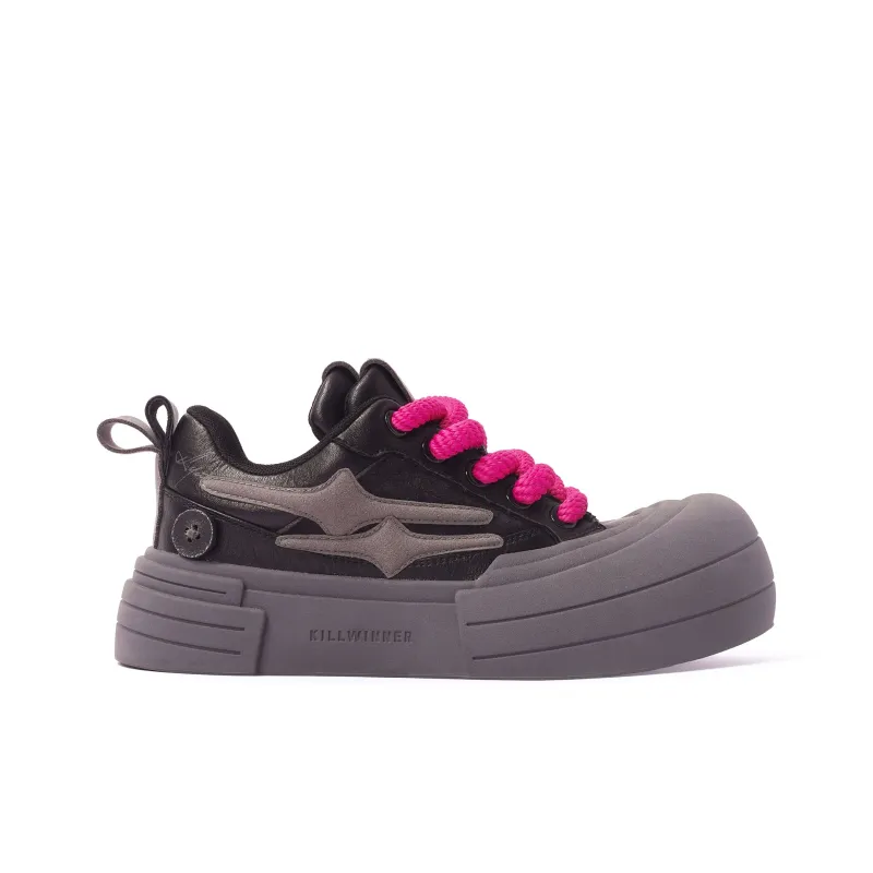 KILLWINNER Coverage Warm Slip Resistant Low Top Skateboard Shoes Unisex Black-1